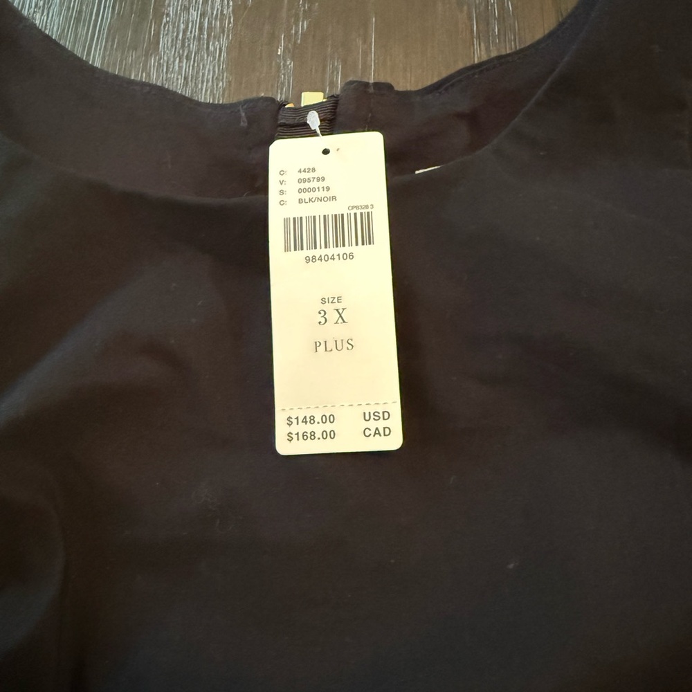 Anthropologie Black Plus Size Dress (3X)
